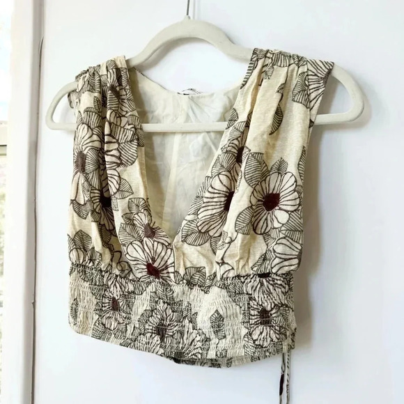 New Free People Morning Sun Set Two Piece Matching Skirt Cream Floral Small - Picture 12 of 17